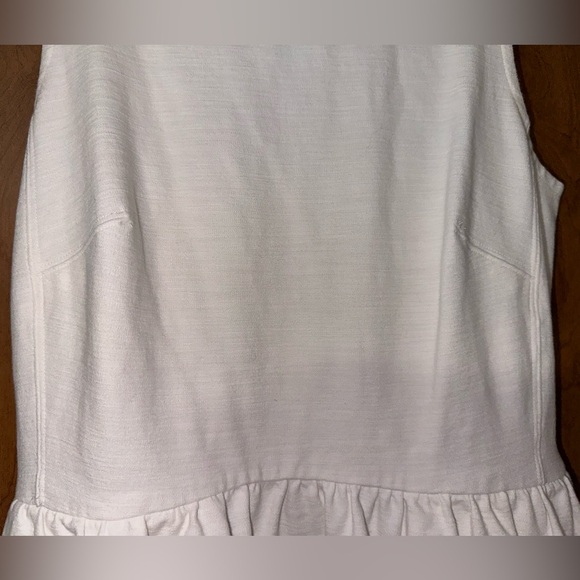 White Madewell Fringed Back Zip Sleeveless Dress - Picture 4 of 5